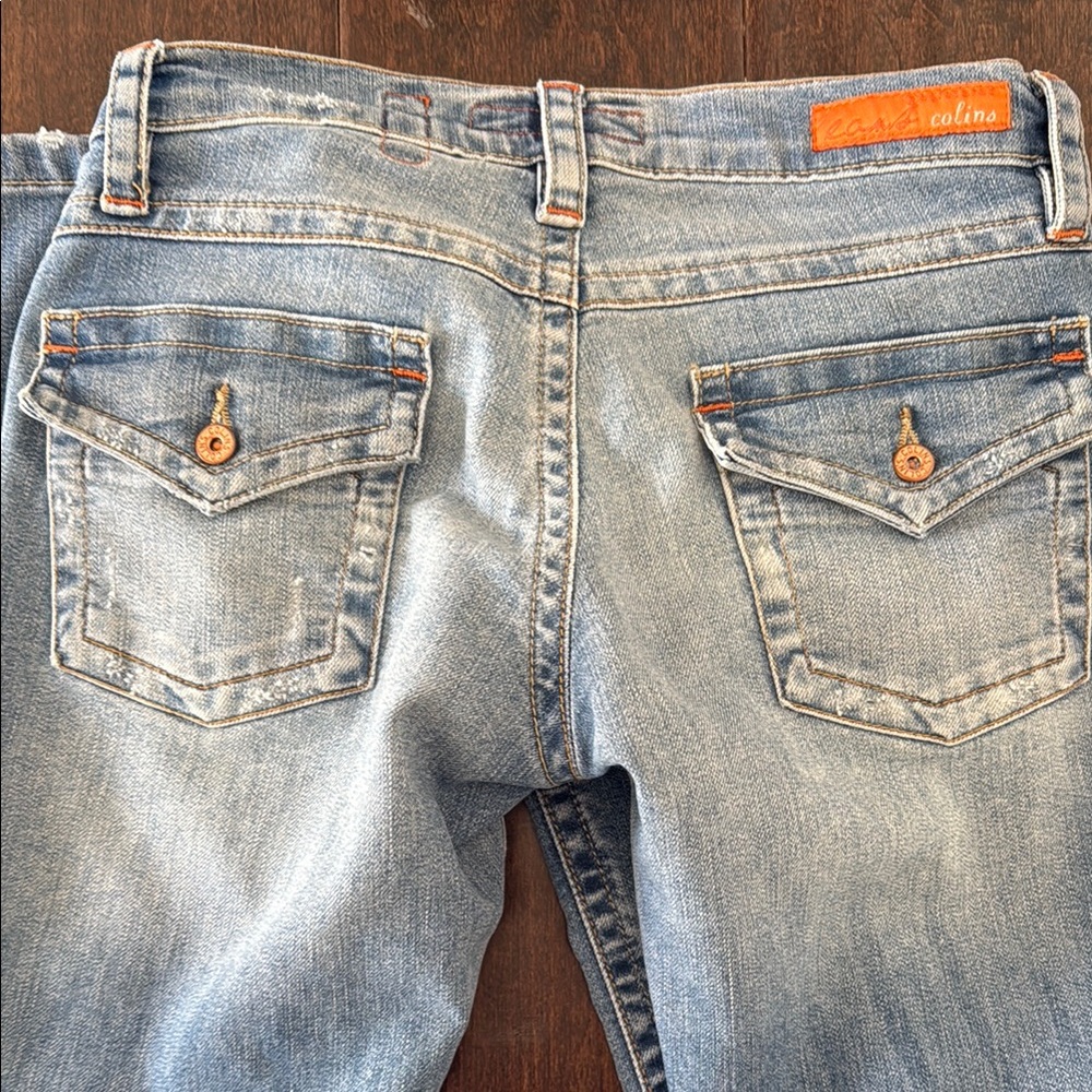Colin’s Jeanswear Flare Rita Classic Light Blue Distressed Jeans - Picture 10 of 15